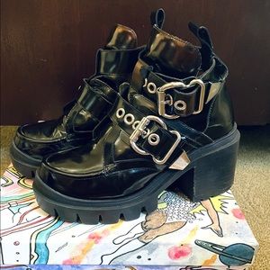 JEFFREY CAMPBELL Caraven-Lo Black Women’s 8 Boots